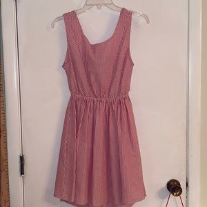 Red Seersucker dress